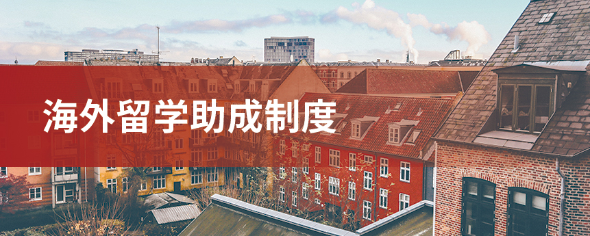 開学20周年を契機に創設。海外大学の先進的な研究フィールドで学びたい人を支援します。 海外留学助成制度のバナー