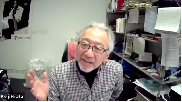 インタビューに答える平田先生