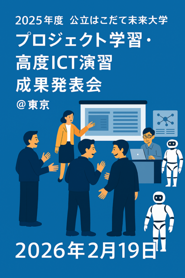 公立はこだて未来大学 プロジェクト学習＆高度ICT成果発表会＠東京 2025の開催についてのイメージ画像