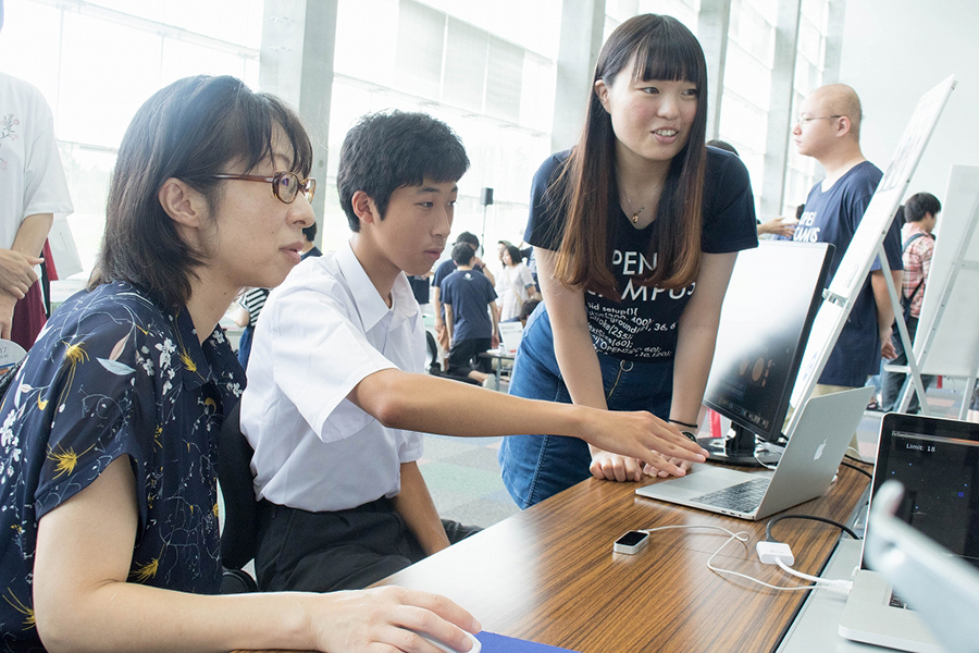 インタラクティブ展示の様子
